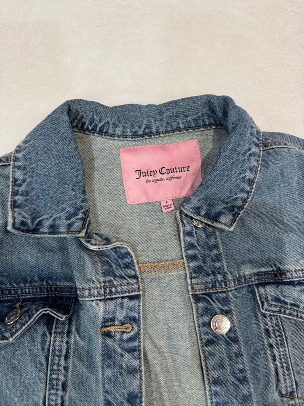Juicy Couture Light Blue Denim Jean Jacket - Picture 2 of 6
